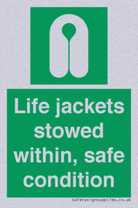 Life jackets stowed within